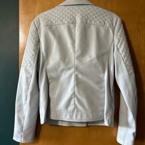 Light grey faux leather jacket